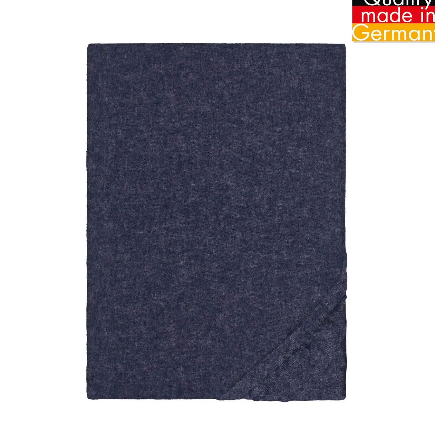 biberna Spannbetttuch Melange uni marine, 1x 90x190 cm - 100x200 cm