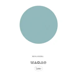 biberna Tencel Bettwäsche KREISE aqua, 1x 135x200 cm + 1x 80x80 cm