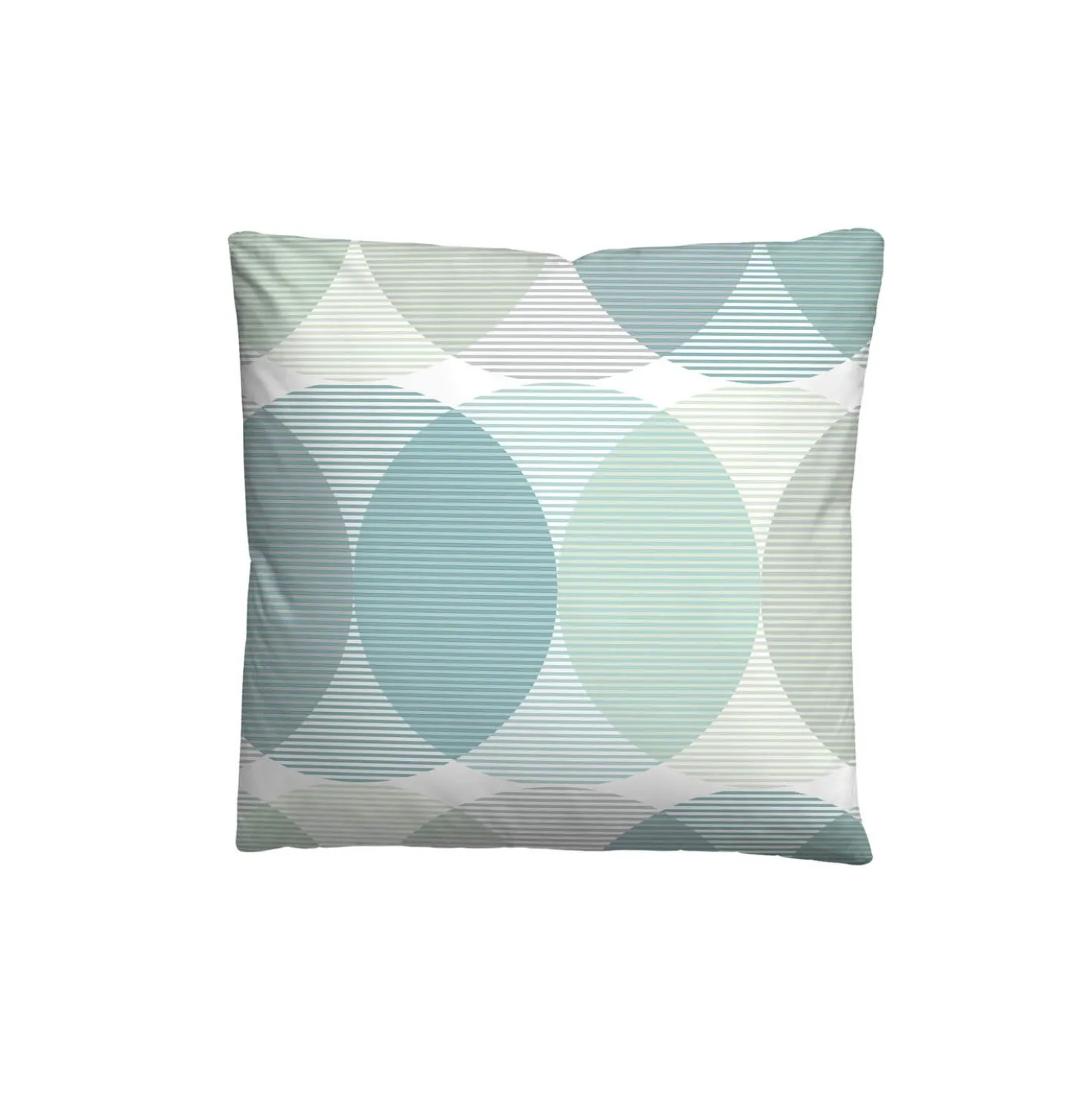 biberna Tencel Bettwäsche KREISE aqua, 1x 135x200 cm + 1x 80x80 cm