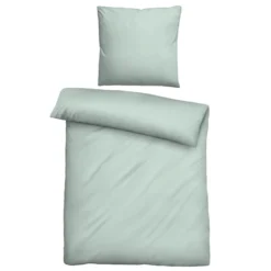 biberna Tencel Bettwäsche UNI salbei, 1x 135x200 cm + 1x 80x80 cm