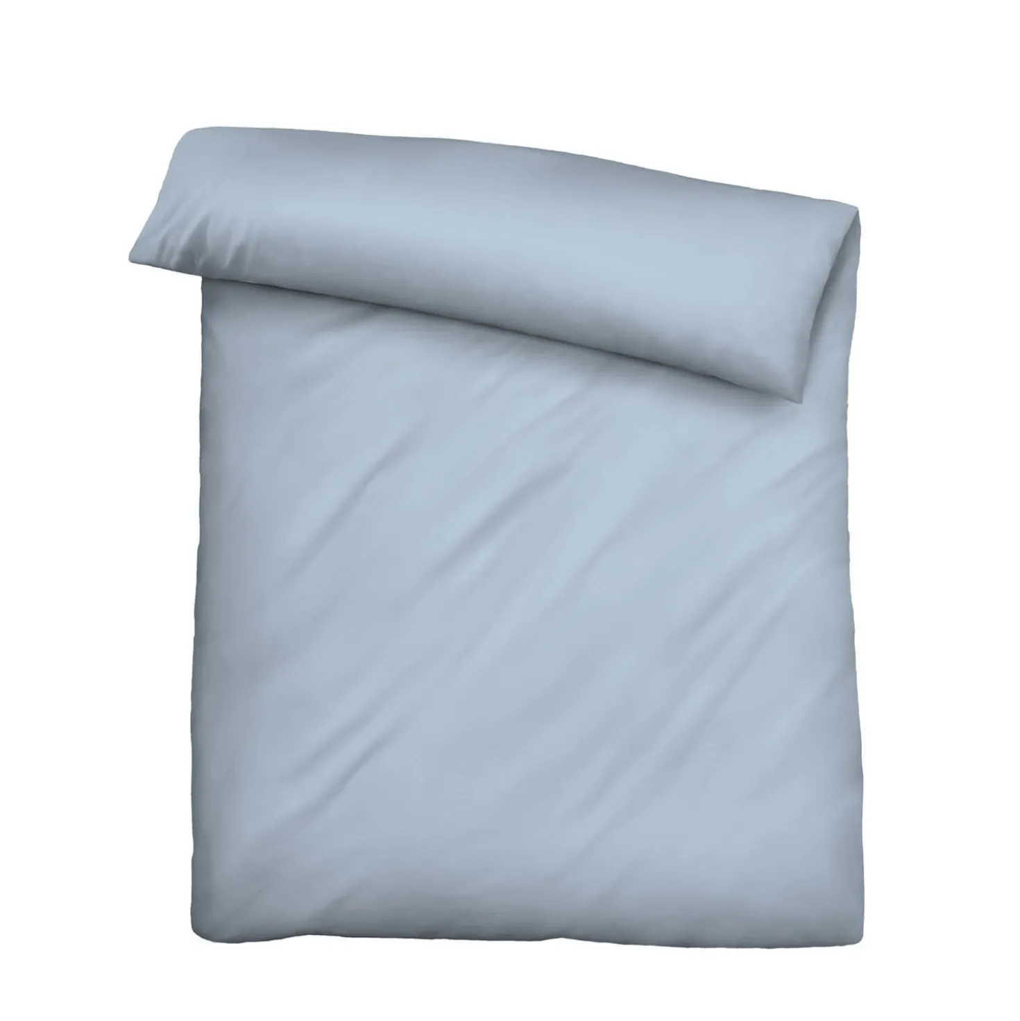 biberna Tencel-Flanell Bettwäsche uni taubenblau, 135x200 cm + 80x80 cm