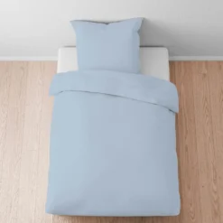 biberna Tencel-Flanell Bettwäsche uni taubenblau, 135x200 cm + 80x80 cm