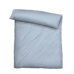 biberna Tencel-Flanell Bettwäsche uni taubenblau, 155x220 cm + 80x80 cm