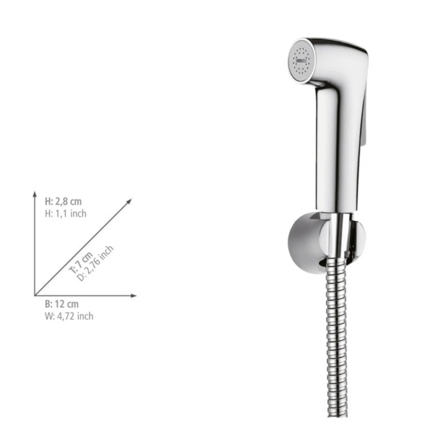 Bidet-Set „Watersaving“ inkl. Handbrause & Wandhalterung WENKO