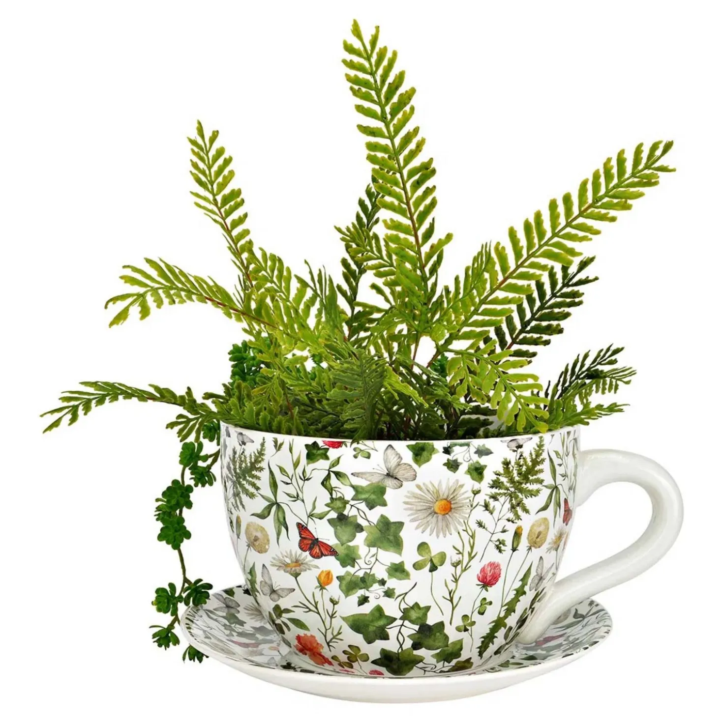 Blumentopf Pflanztasse "Pflanzen" aus Keramik groß