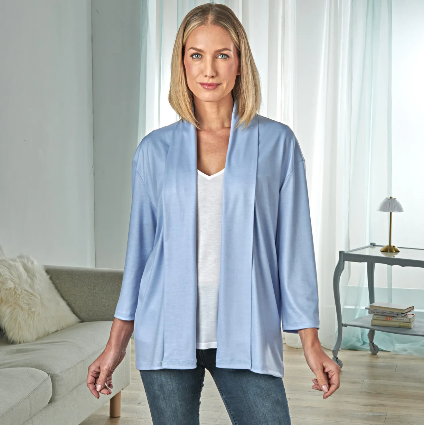 Cardigan hellblau Amélie di Santi