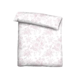 Castell Baumwoll Satin Bettwäsche ROSENFEIN rose, 1x 135x200 cm + 1x 80x80 cm