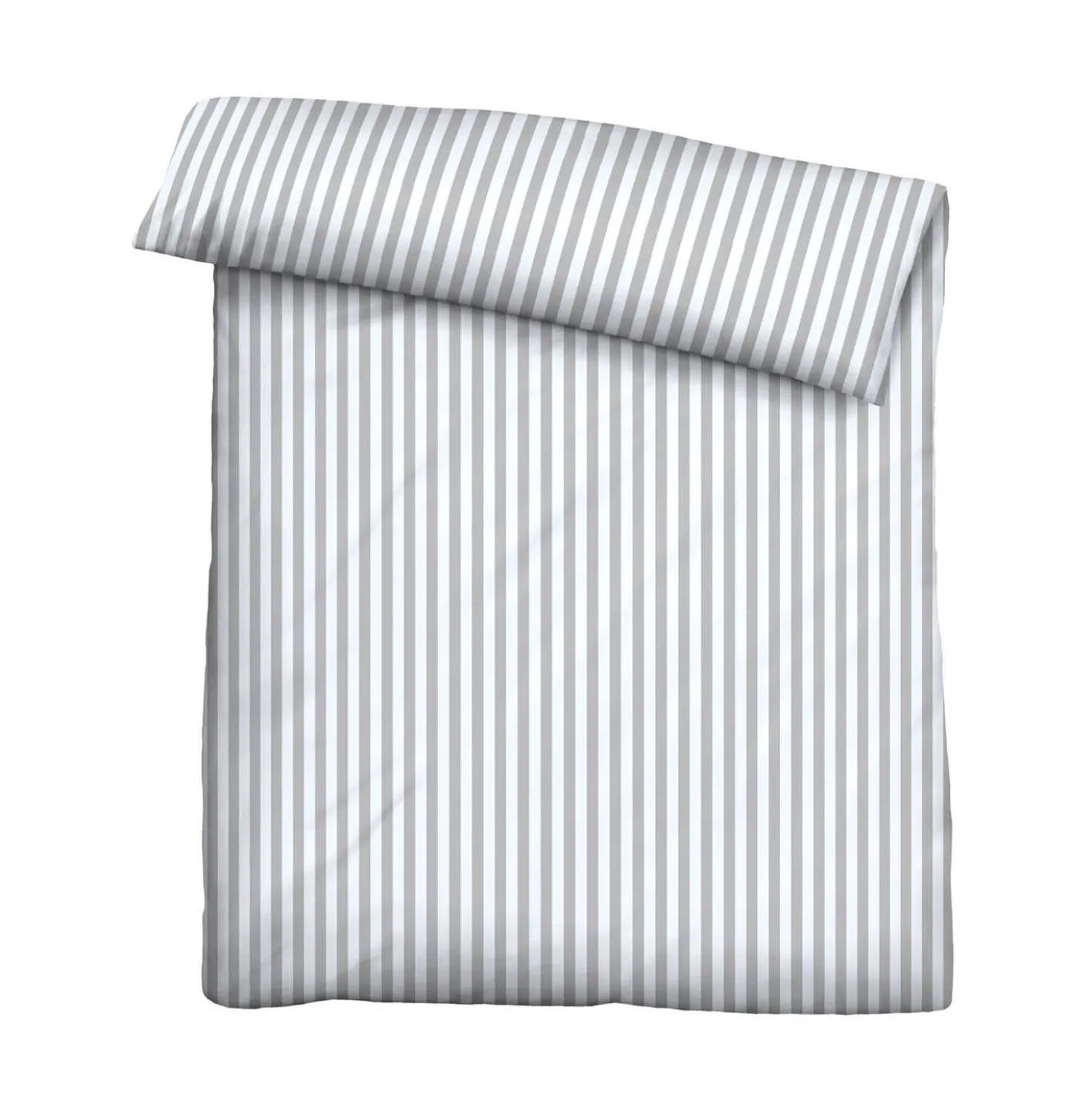 Castell Jersey Bettwäsche Längsstreifen grau, 1x 135x200 cm + 1x 80x80 cm