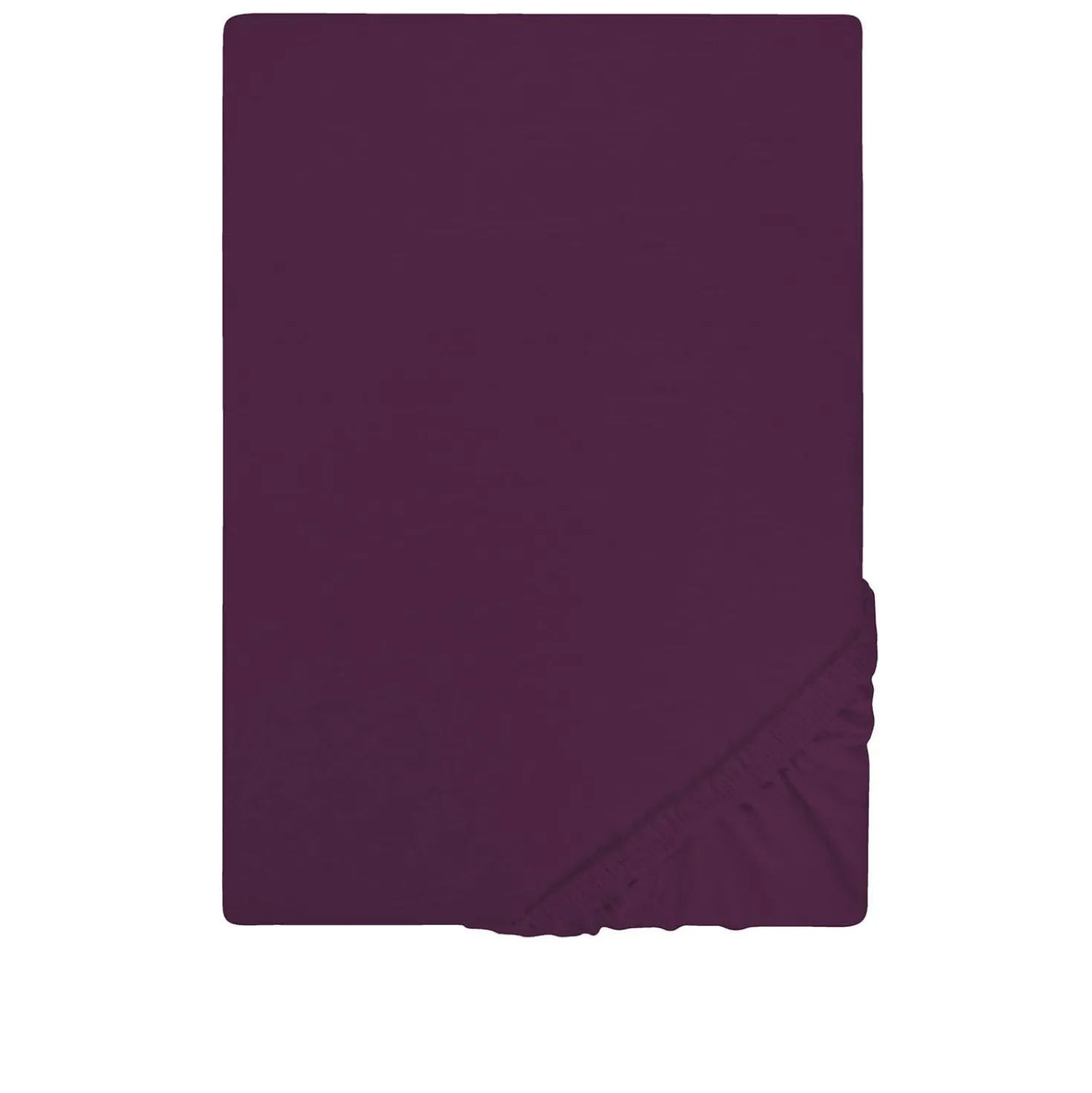 Castell Jersey-Stretch-Spannbetttuch dunkel violett, 1x 180-200 x 200 cm