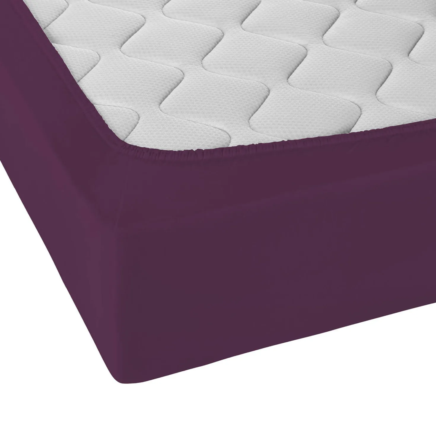 Castell Jersey-Stretch-Spannbetttuch dunkel violett, 1x 180-200 x 200 cm