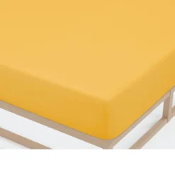 Castell Jersey-Stretch-Spannbetttuch honig, 1x 180x200 cm - 200x200 cm