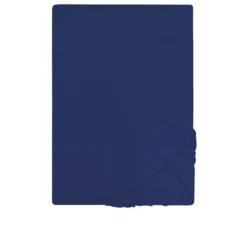 Castell Jersey-Stretch-Spannbetttuch dunkelblau, 1x 90x190 cm - 100x200 cm