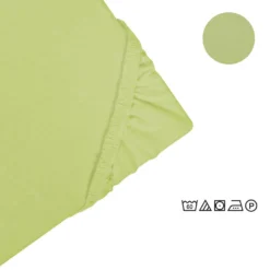 Castell Jersey-Stretch-Spannbetttuch pistaziengrün, 1x 90-100 x 190-200 cm