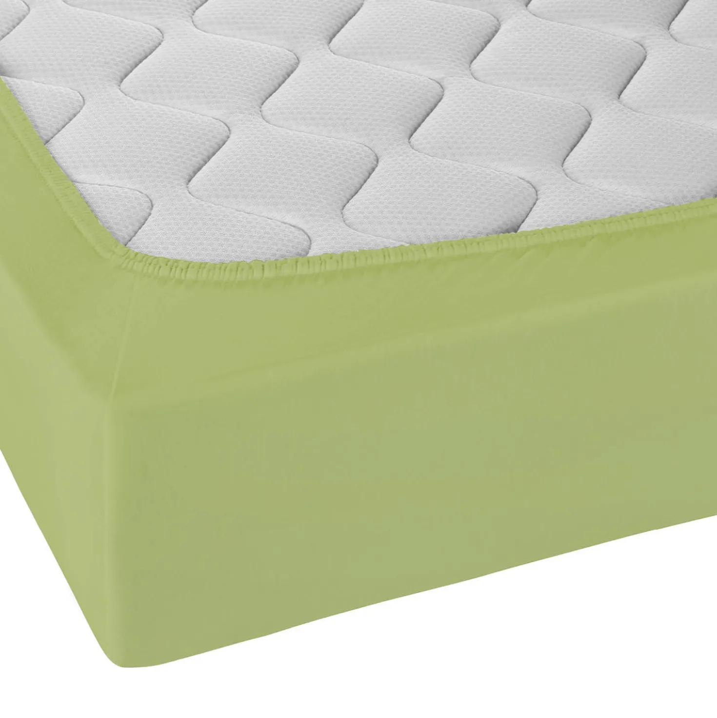 Castell Jersey-Stretch-Spannbetttuch pistaziengrün, 1x 90-100 x 190-200 cm