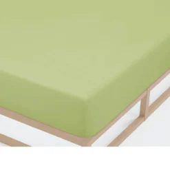 Castell Jersey-Stretch-Spannbetttuch pistaziengrün, 1x 90-100 x 190-200 cm
