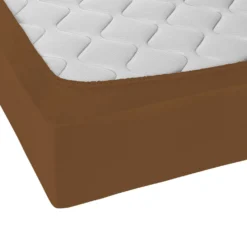 Castell Jersey-Stretch-Spannbetttuch chocolate, 1x 90x190 cm - 100x200 cm