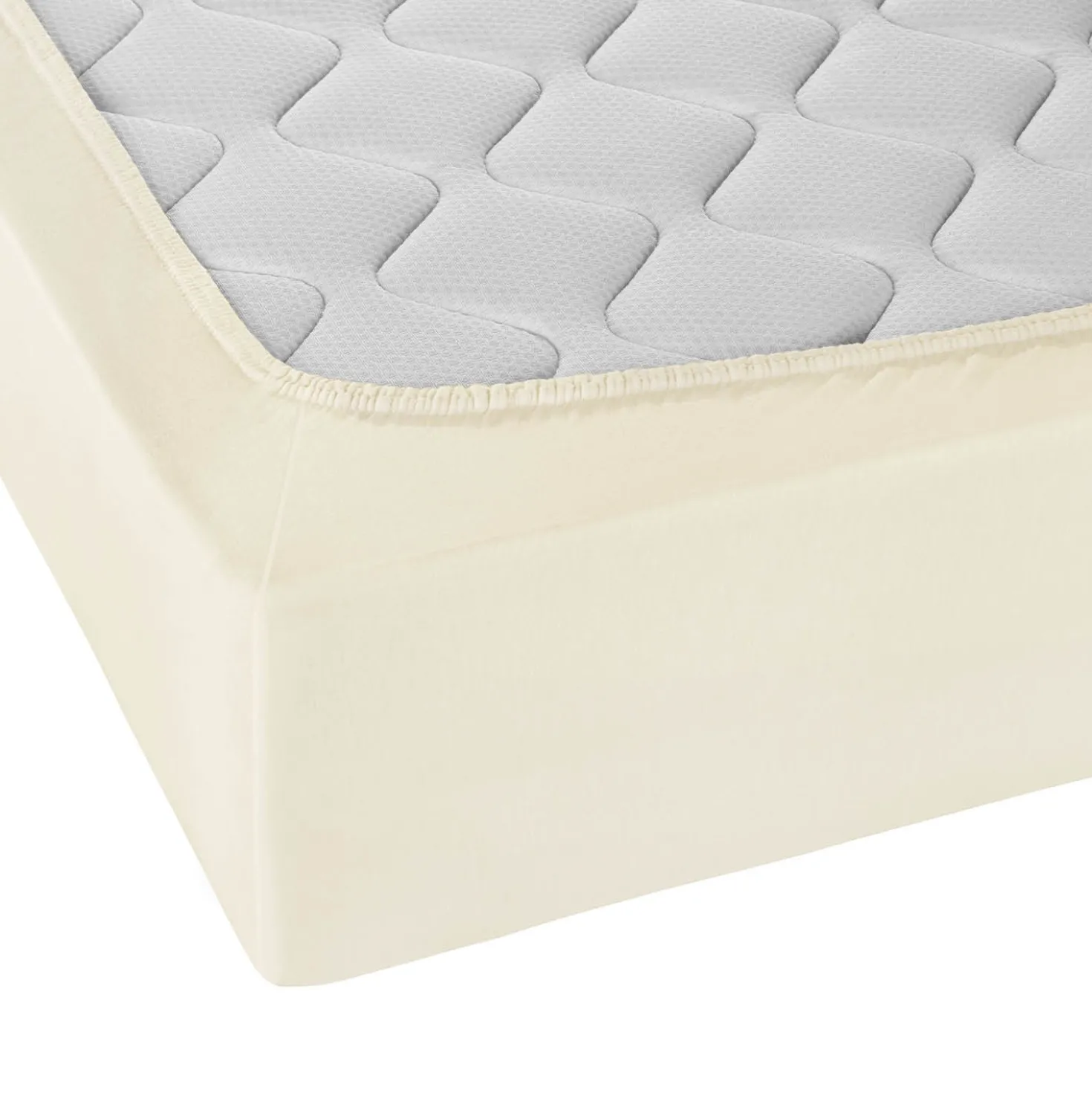 Castell Jersey-Stretch-Spannbetttuch natur, 1x 90x190 cm - 100x200 cm