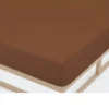 Castell Jersey-Stretch-Spannbetttuch chocolate, 1x 120x200 cm