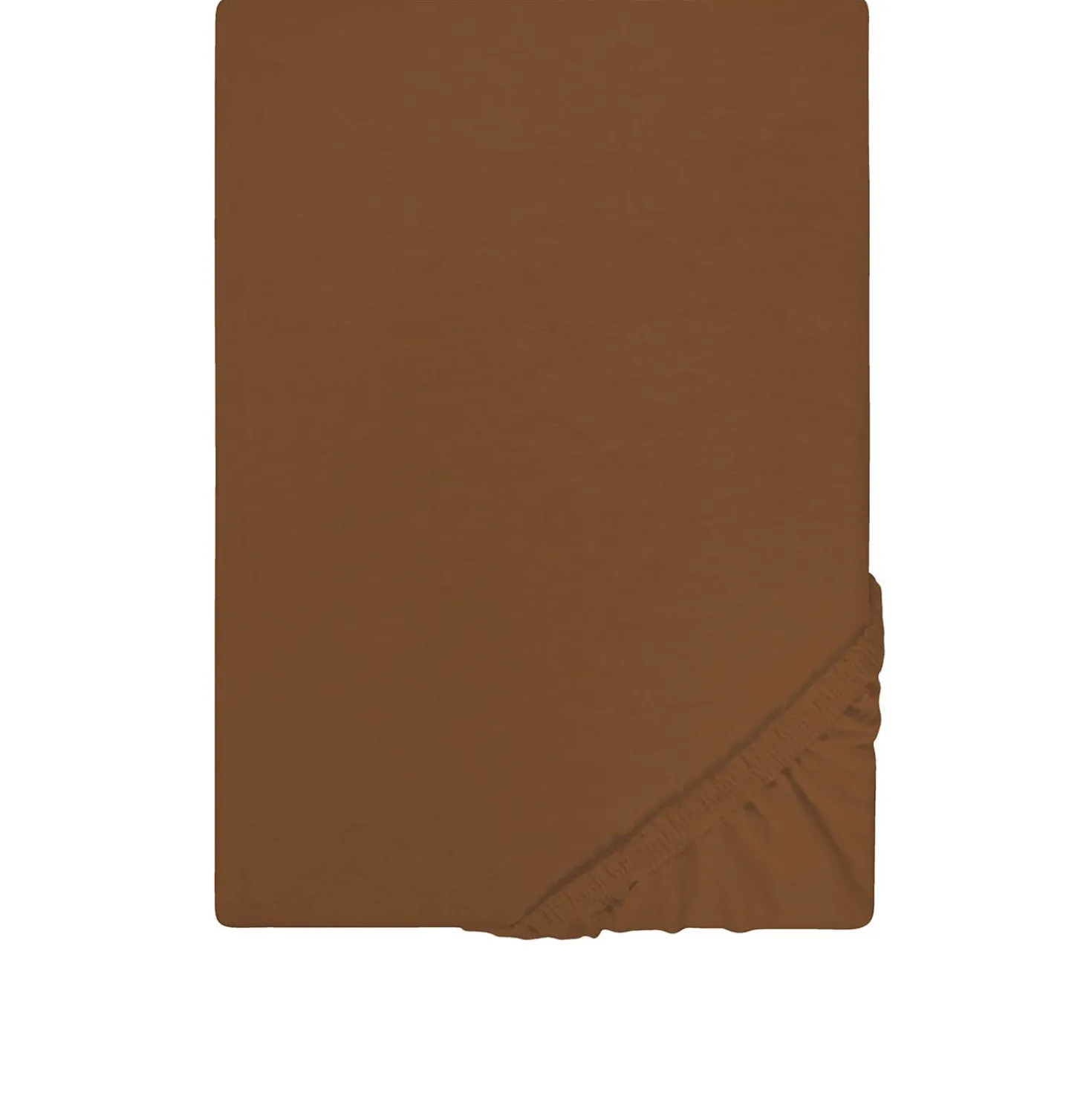Castell Jersey-Stretch-Spannbetttuch chocolate, 1x 120x200 cm