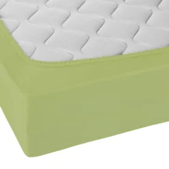 Castell Jersey-Stretch-Spannbetttuch pistaziengrün, 1x 140-160 x 200 cm