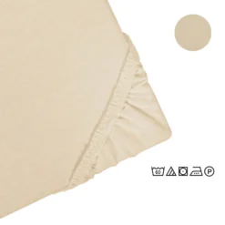 Castell Jersey-Stretch-Spannbetttuch kitt, 1x 140x200 cm - 160x200 cm