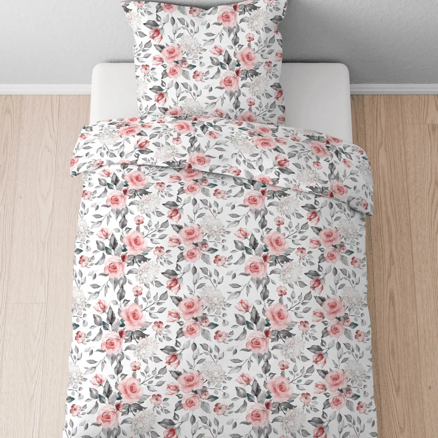 Castell Nicki Bettwäsche Rosen altrosa, 1x 135x200 cm + 1x 80x80 cm