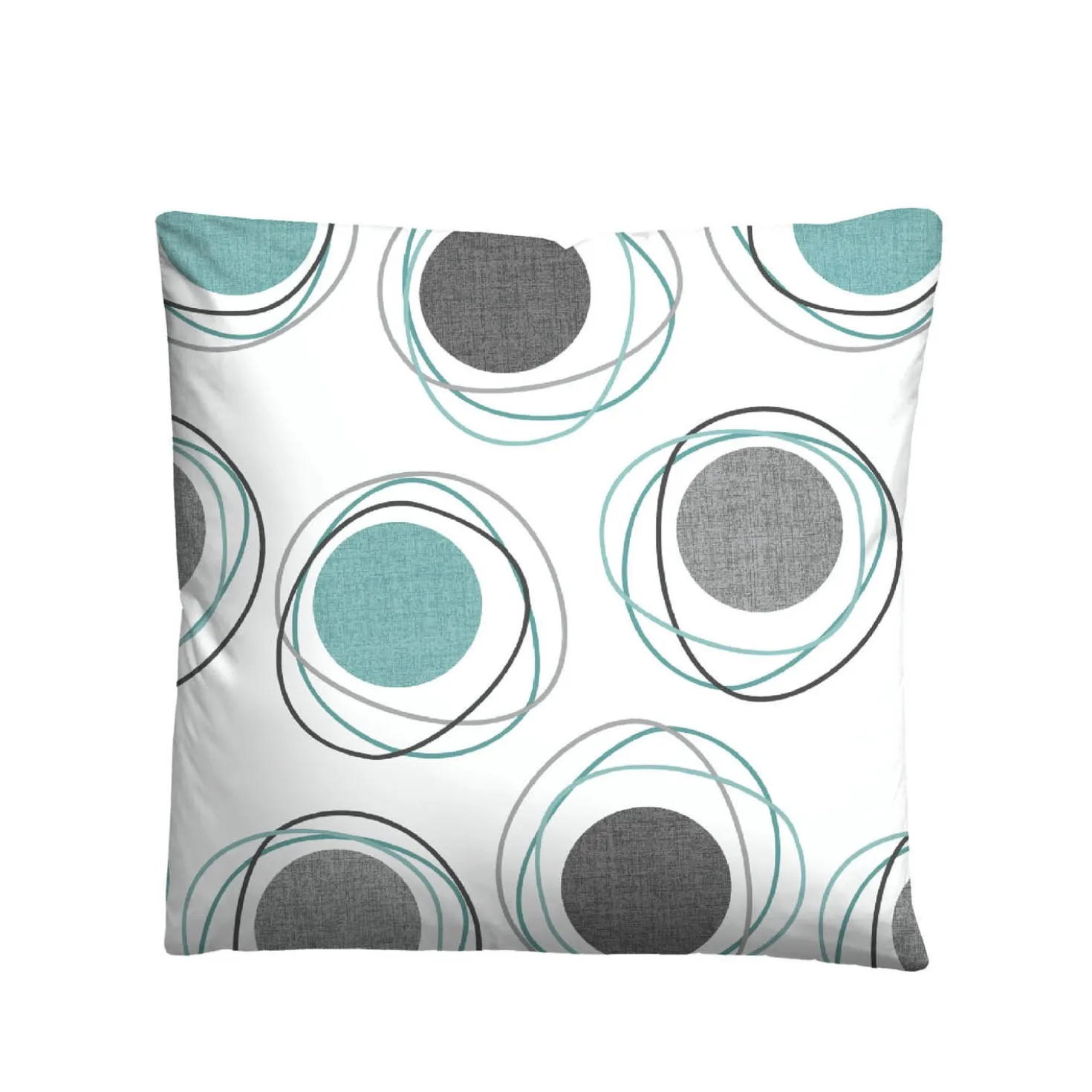 Castell Polycotton Renforce Bettwäsche Kringel silber/grau, 1x 155x220 cm + 1x 80x80 cm