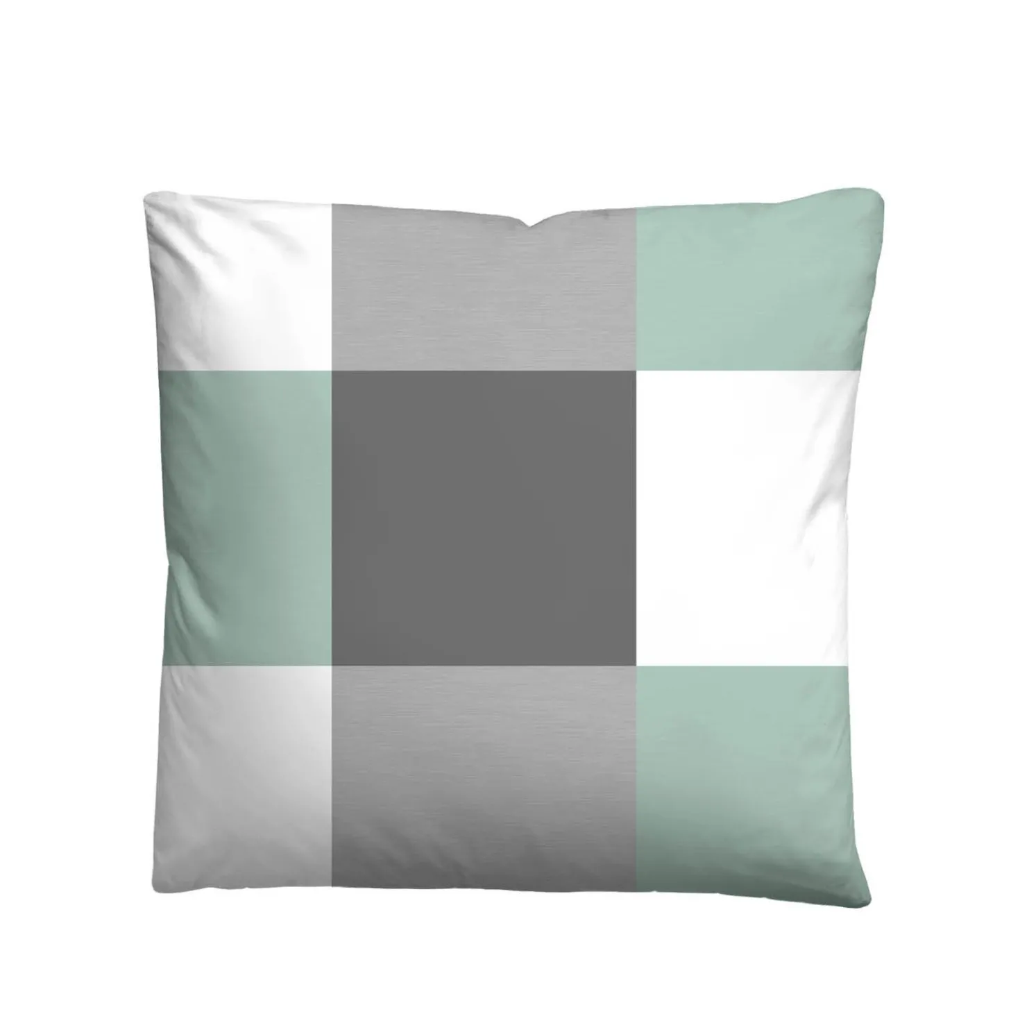 Castell Thermo-Fleece Bettwäsche karo mint, 1x 155x220 cm + 1x 80x80 cm