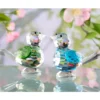 Deko Glasvogel "Blaumeise" mit Facettenschliff
