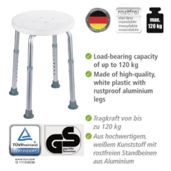 Duschhocker Secura höhenverstellbar WENKO