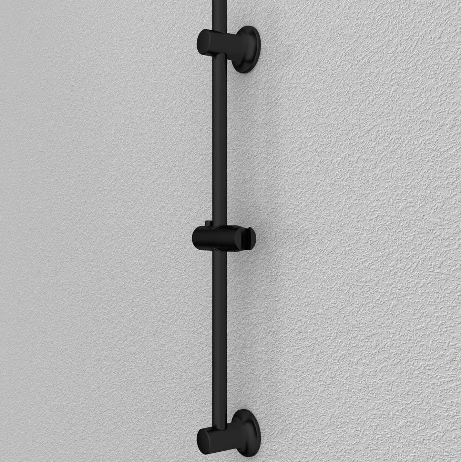 Duschstange ohne Bohren Edelstahl Schwarz WENKO
