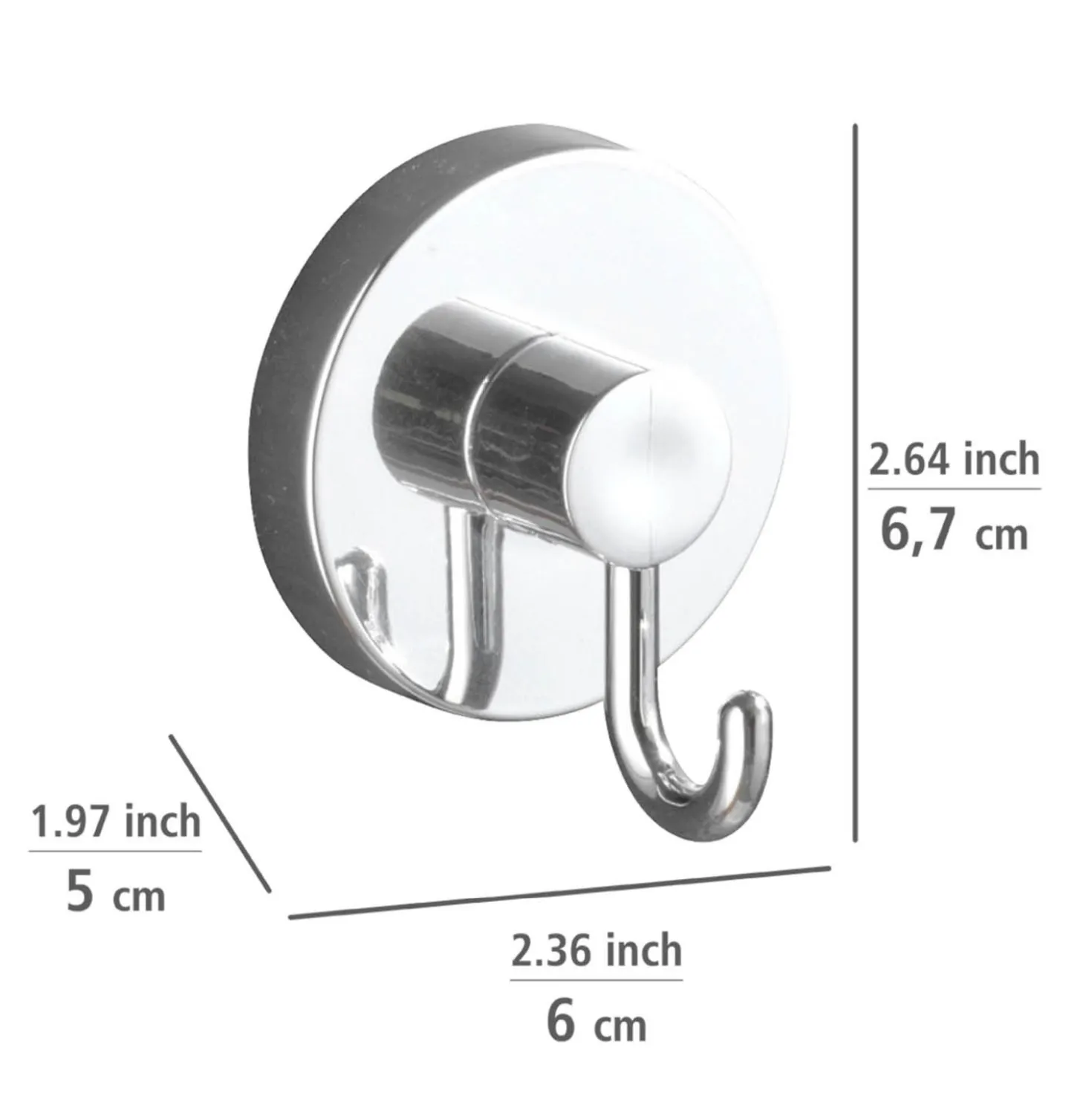 Eckablage Bari mit Haken 3-tlg. Vacuum-Loc Schwarz WENKO