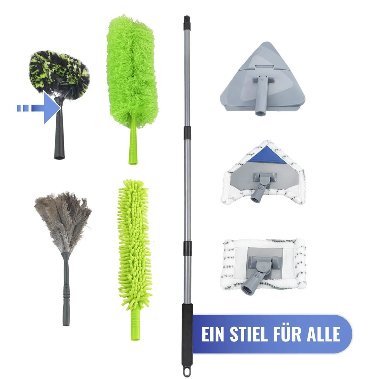 Eck-Staubbürste mit Teleskopstiel MAXIMEX