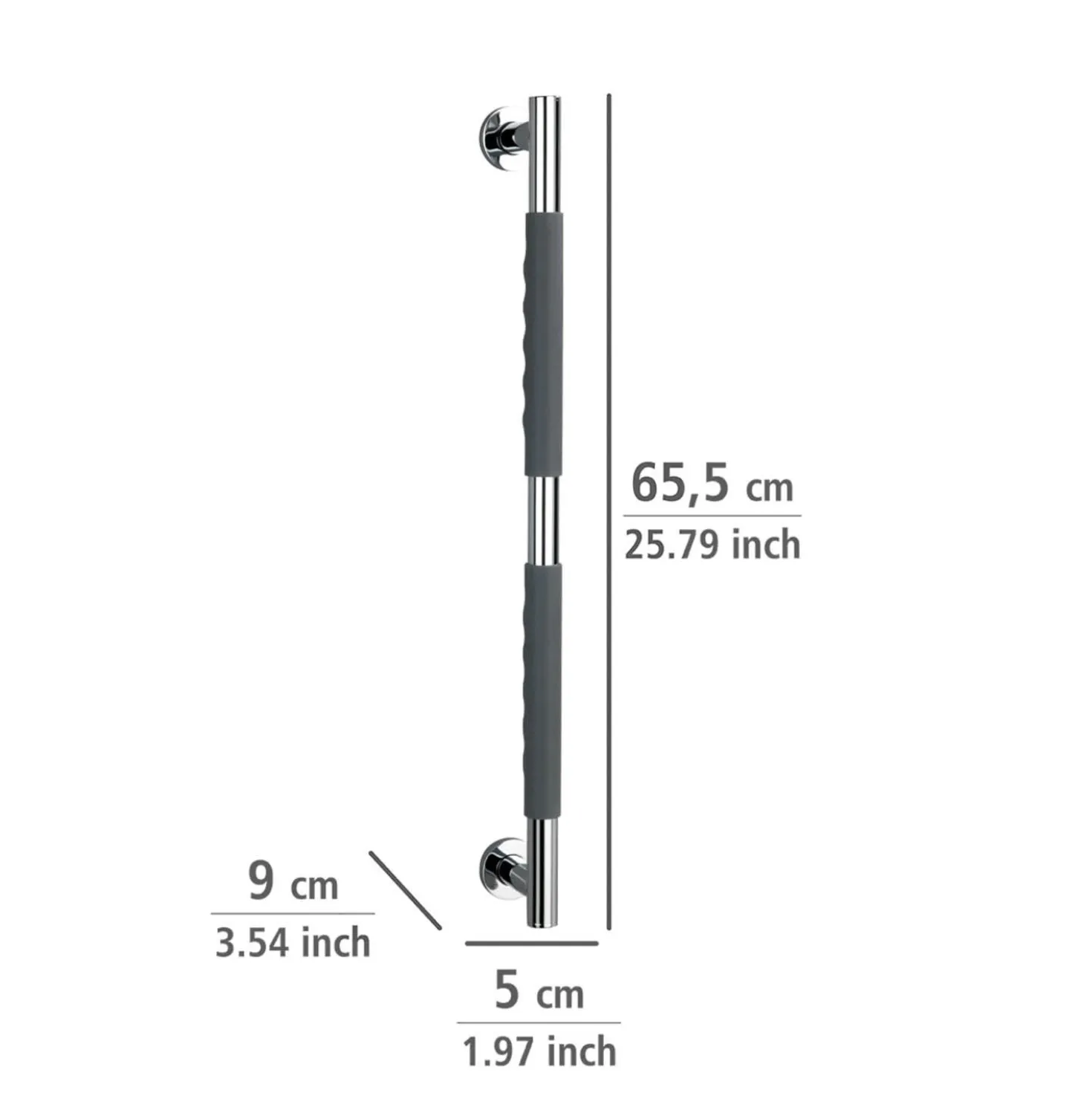 Edelstahl Wandhaltegriff „Secura“ 65,5 cm WENKO