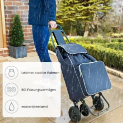 Einkaufstrolley mit XL Tasche und Thermovortasche