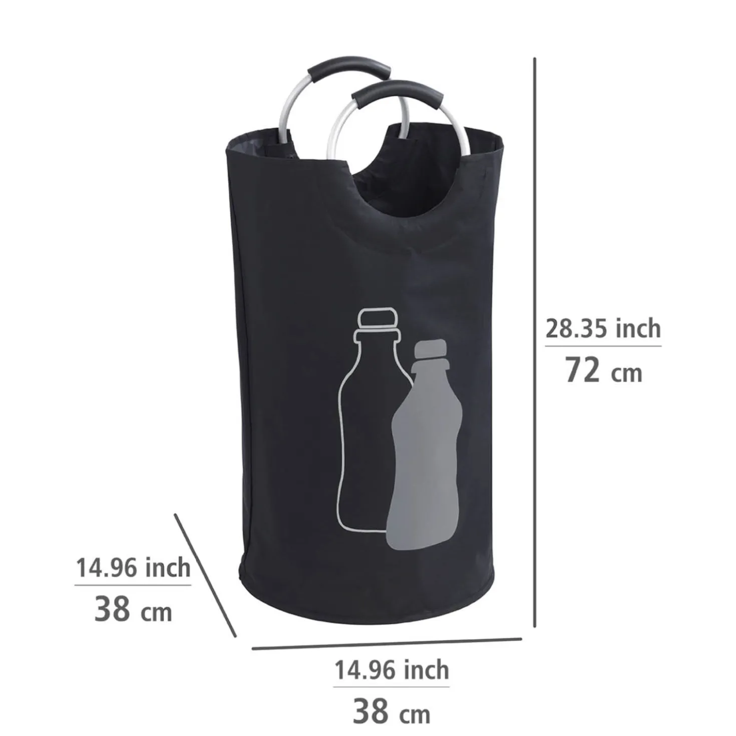 Flaschensammler Jumbo 69 l Schwarz WENKO