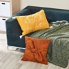 Fleece-Kissen "Herbst" mit Quasten Eldo gelb