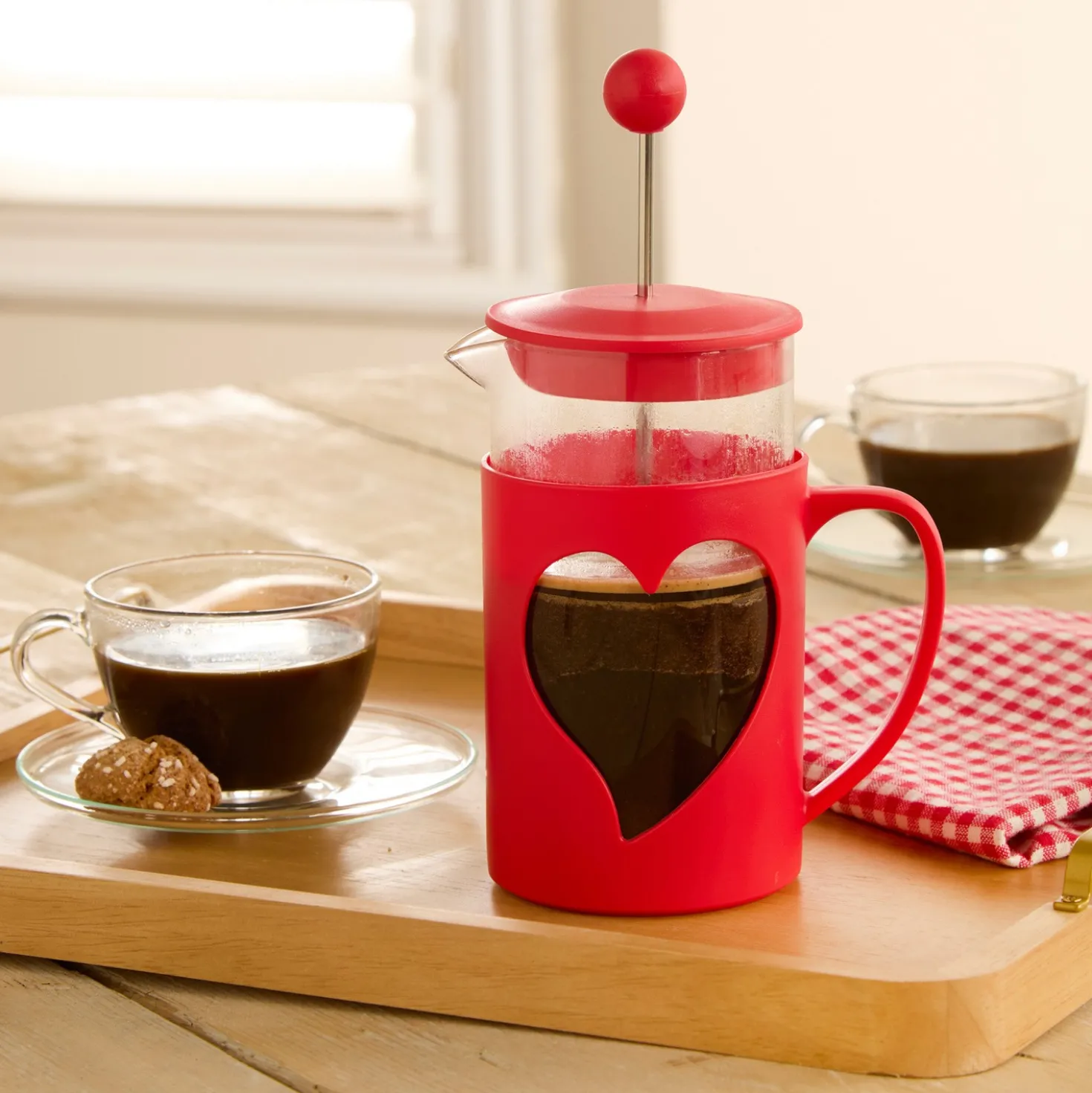 French Press Kaffeezubereiter "Herz"