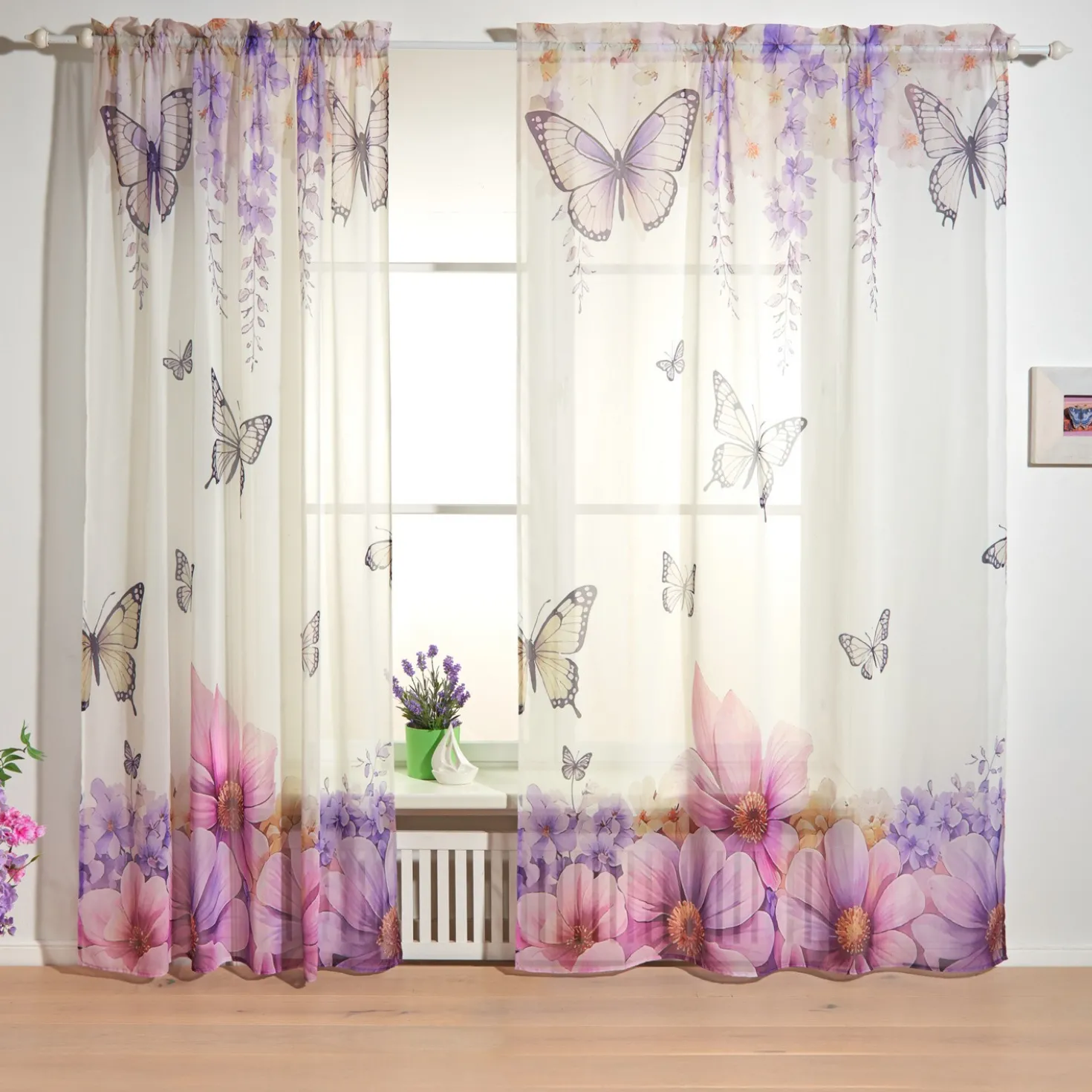 Gardine "Schmetterlinge" 140x230cm Eldo