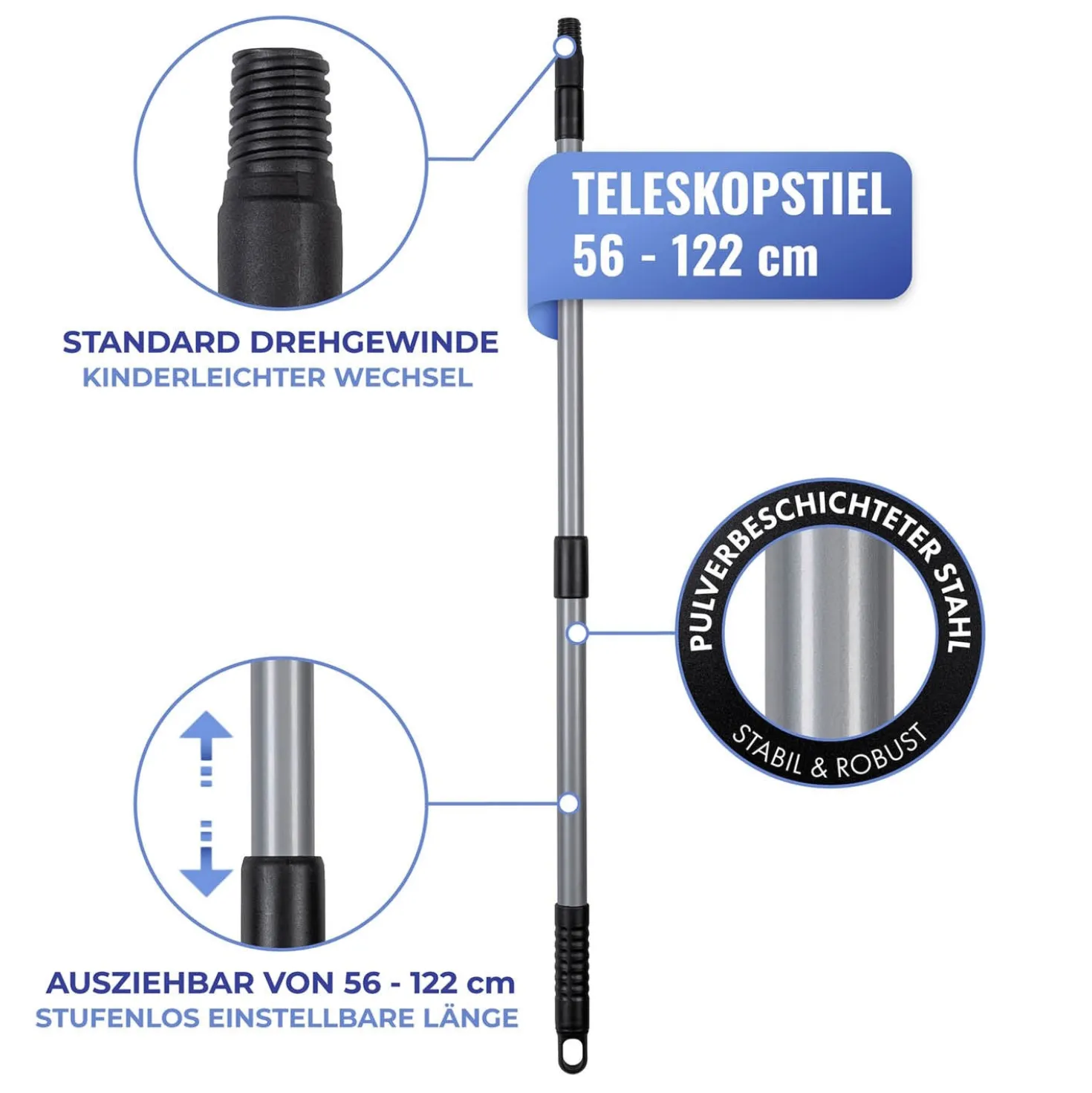 Gartenrechen mit Teleskopstiel MAXIMEX