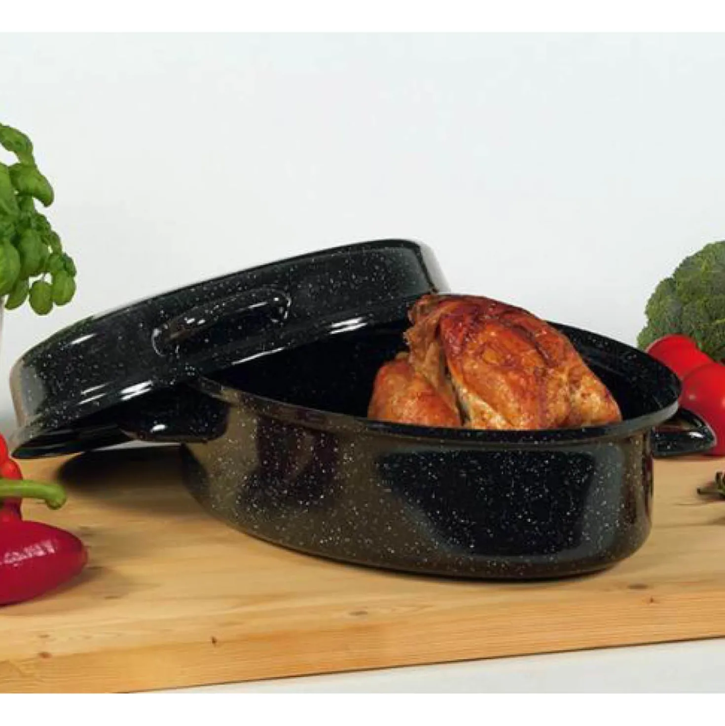 Gänsebräter oval 7,5 l Ø38 cm emailliert KARL KRÜGER