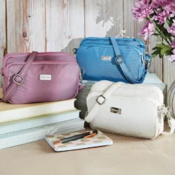 Handtasche "Raja" mit RFID-Schutz blau Amélie di Santi