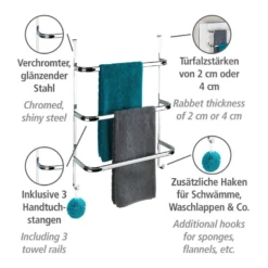 Handtuchhalter „Irpinia“, 3 Stangen Chrom WENKO