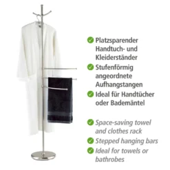Handtuch- & Kleiderständer „Adiamo“, 3 Arme, höhenverstellbar WENKO