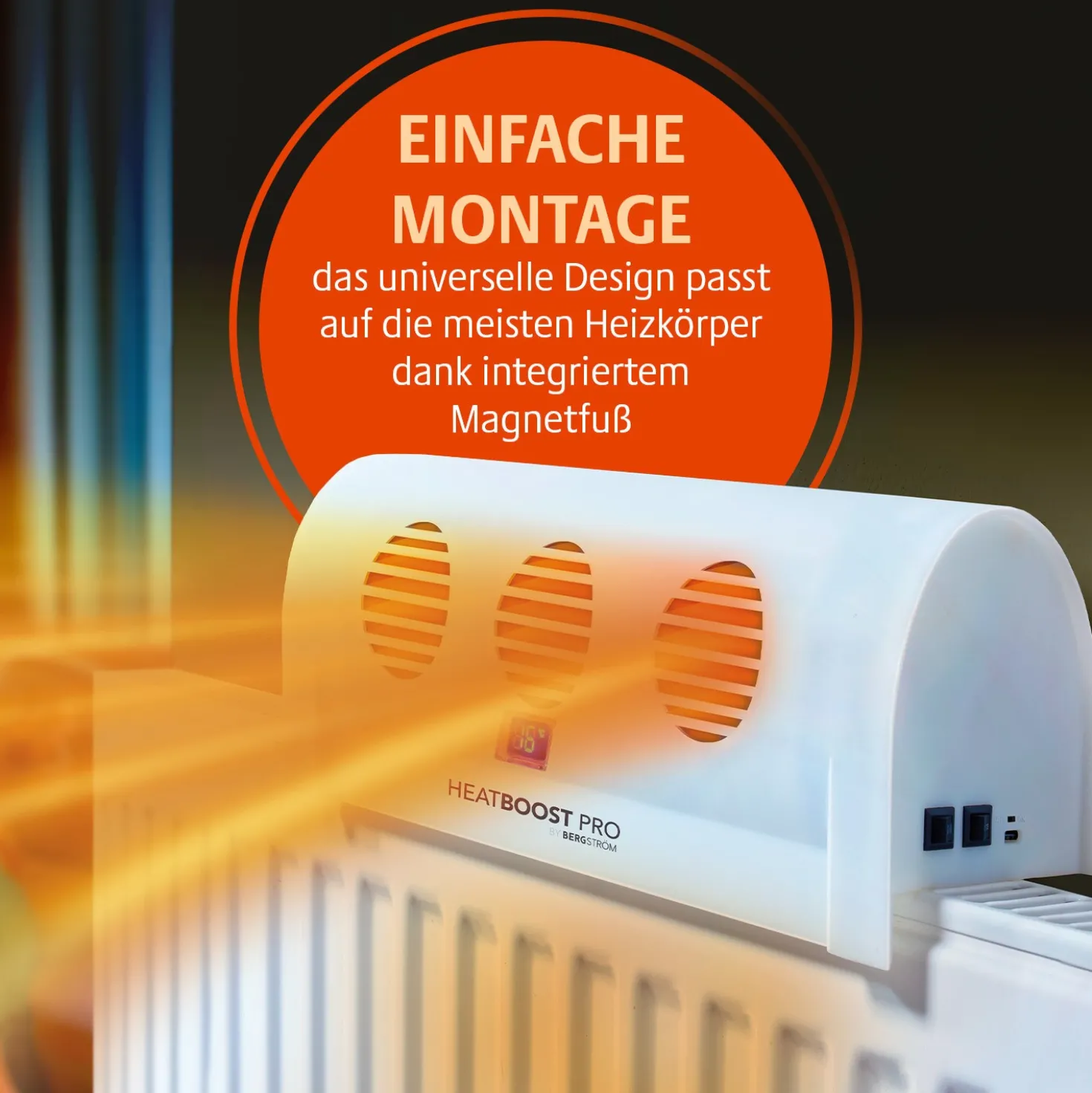 Heizkörperventilator "Heatboost Pro" von Bergström - Energiesparen dank effizienterem Heizen - Ab 2 Stück sparen!