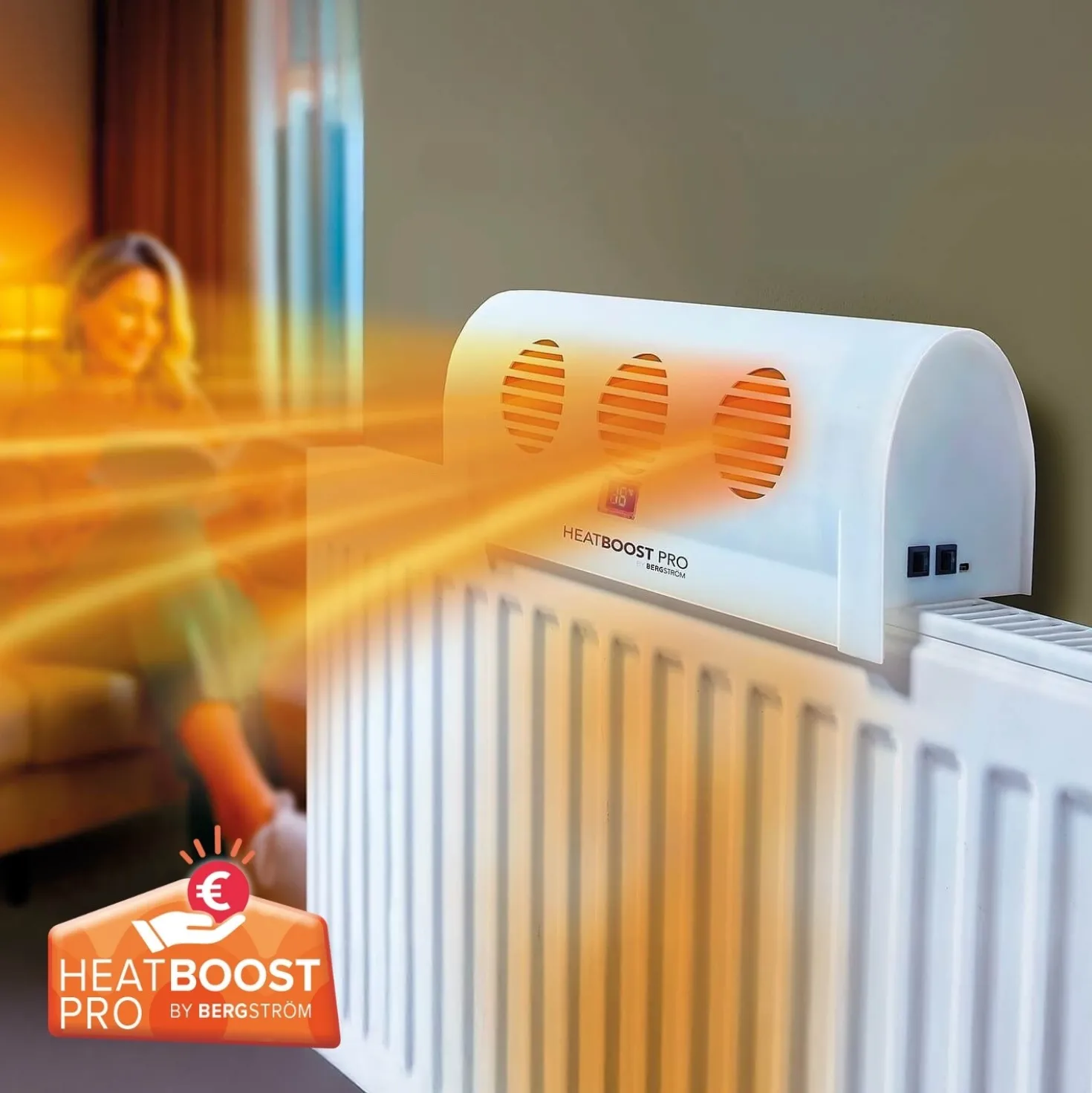 Heizkörperventilator "Heatboost Pro" von Bergström - Energiesparen dank effizienterem Heizen - Ab 2 Stück sparen!