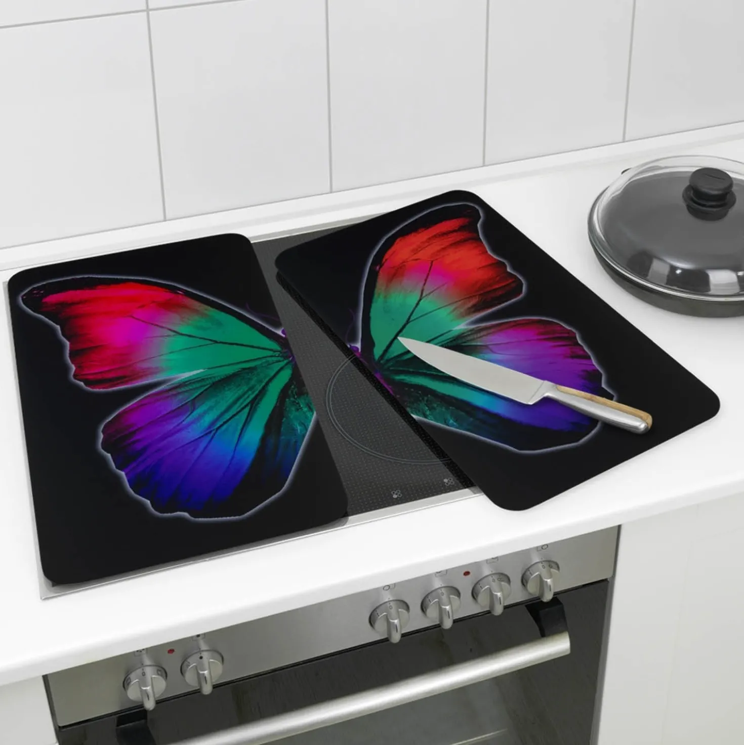 Herdabdeckplatten 2er Set Butterfly by Night WENKO