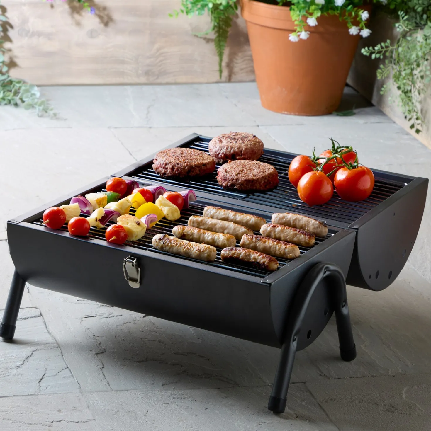 Holzkohlegrill mit 2 Rosten Basilico