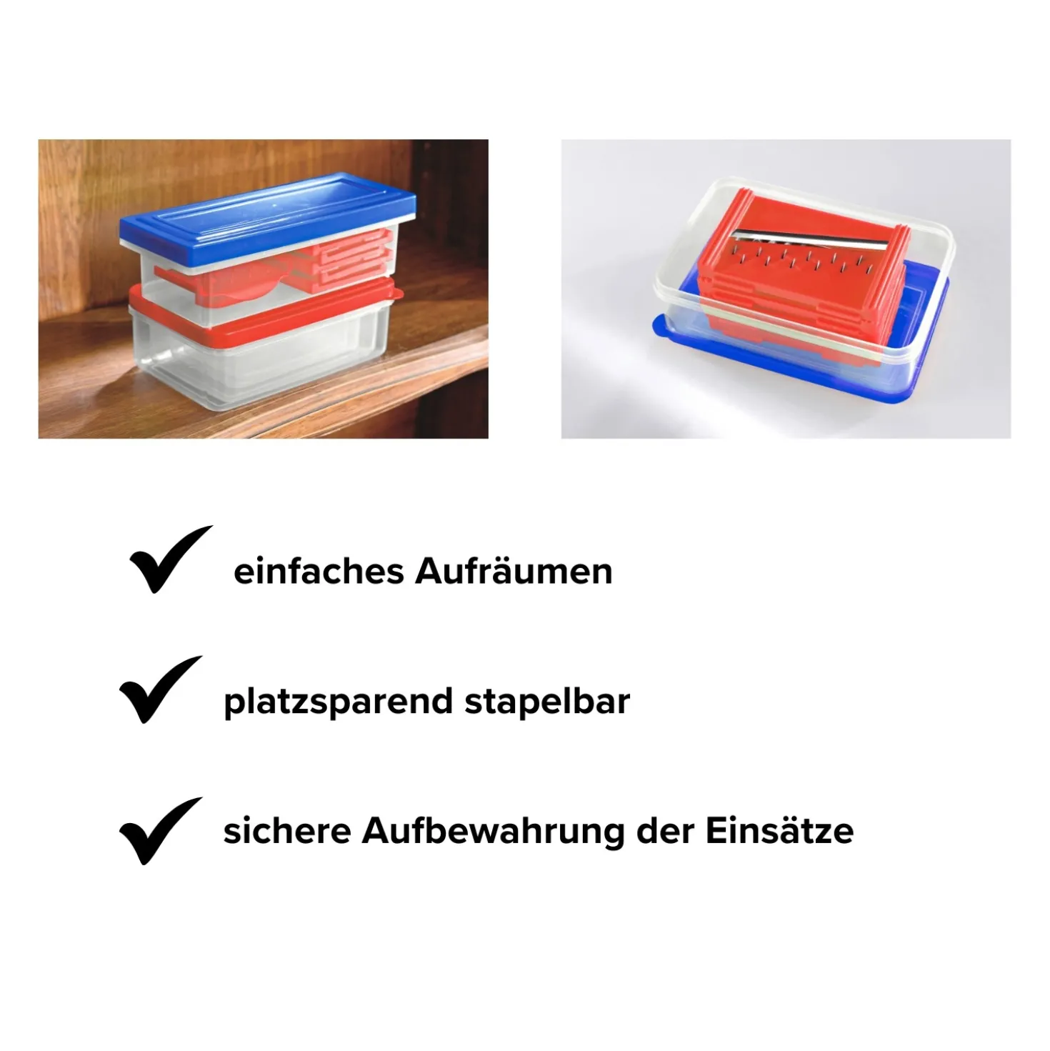 Küchenset mit Multifunktions-Hobel + 5 Aufsätzen + 3 Frischhaltedosen