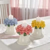 Kerzenhalter "Rosenblüten" gelb Eldo